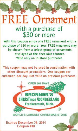 coupon code for bronner's christmas wonderland|More.